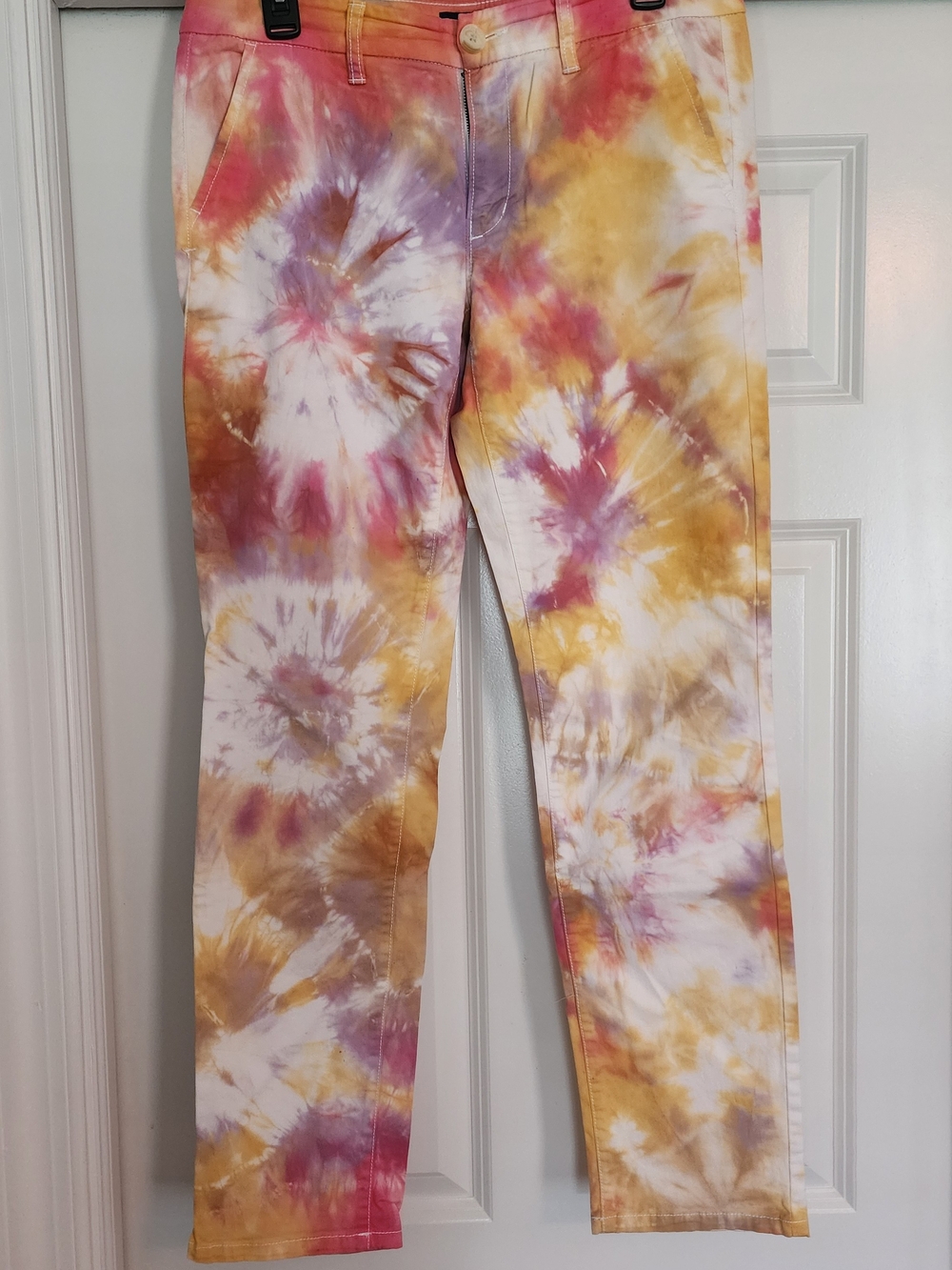 American Eagle Outfitters Tie-Dye Jeans in Pink, Yellow & Purple